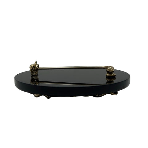 【中古】 CHANEL シャネル  NO.5 ブローチ BROOCH ブラック 中古 BLACK