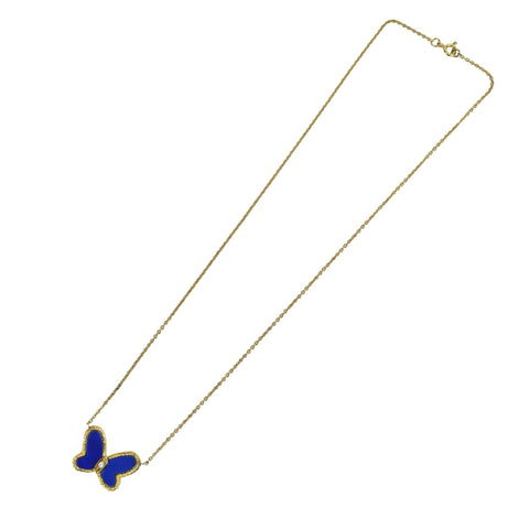 [Pre-owned] Van Cleef & Arpels K18YG PAPILLON Lapis Lazuli Necklace 5.1g Women's