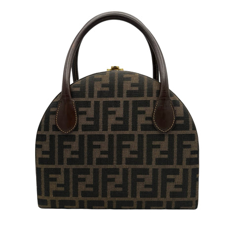 [Pre-owned] FENDI ZUCCA HANDBAG Shoulder Bag Brown Canvas Used Bag