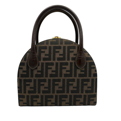[Pre-owned] FENDI ZUCCA HANDBAG Shoulder Bag Brown Canvas Used Bag