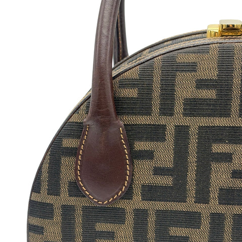 [Pre-owned] FENDI ZUCCA HANDBAG Shoulder Bag Brown Canvas Used Bag