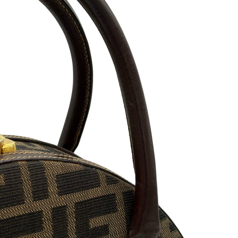 [Pre-owned] FENDI ZUCCA HANDBAG Shoulder Bag Brown Canvas Used Bag