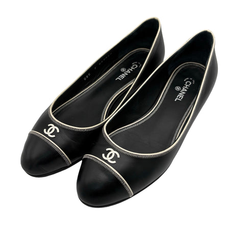 【中古】 CHANEL シャネル SHOES バレエシューズ 37 USED 中古 靴 CLOTHES