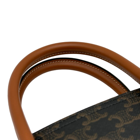 【美品】 CELINE セリーヌ TEEN HONORINE 2WAY SHOULDER BAG ティーンオノリン2WAYショルダーバッグ F・CE1265 ブラウン キャンバス/カーフレザー 中古 USED バッグ