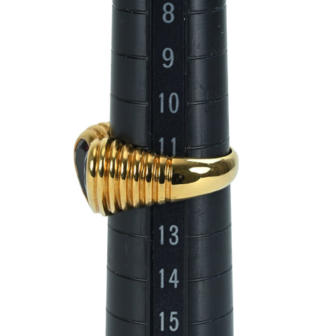 【中古】BVLGARI ブルガリ K18YG DOPPIO BACHELORETTEドッピオバチェラート アメジスト ピンクトルマリンリング 9.7g #11.5