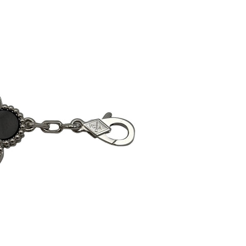 【未使用品】Van Cleef＆Arpels ヴァンクリーフ＆アーペル K18WG VINTAGE ALHAMBRA BRACELT ヴィンテージ アルハンブラ ブレスレット、5モチーフ ホワイトゴールド， オニキス