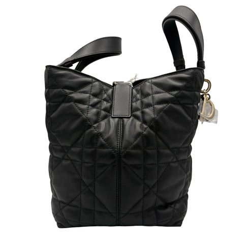 【美品】 Christian Dior クリスチャン ディオール TOUJOURS MEDIUM トゥジュール ミディアム ハンドバッグ 19MA1204(2024年) ブラック レザー 中古 USED バッグ