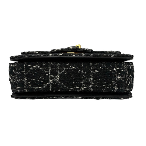 【美品】 Christian Dior クリスチャン ディオール JOLLY MINI ジョリー トップハンドルバッグ スモール ショルダーバッグ ブラック ツイード 美品 USED バッグ