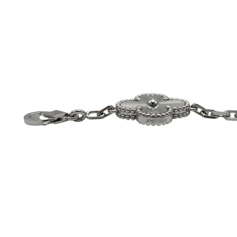 【未使用品】Van Cleef＆Arpels ヴァンクリーフ＆アーペル K18WG VINTAGE ALHAMBRA BRACELET ヴィンテージ アルハンブラ ブレスレット、5モチーフ