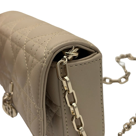 [Pre-owned] Christian Dior My Dior - Dior Talk Phone Bag, Chain Shoulder Bag, 85MA0215 (2025), Beige Lambskin, Pre-owned USED Bag