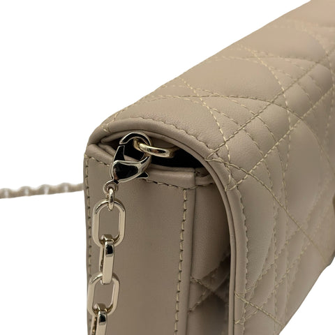 [Pre-owned] Christian Dior My Dior - Dior Talk Phone Bag, Chain Shoulder Bag, 85MA0215 (2025), Beige Lambskin, Pre-owned USED Bag