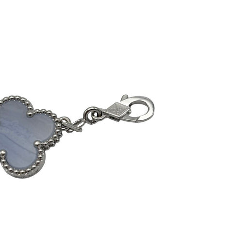 [Unused] Van Cleef & Arpels K18WG Vintage Alhambra Bracelet, 5 Motifs, Chalcedony
