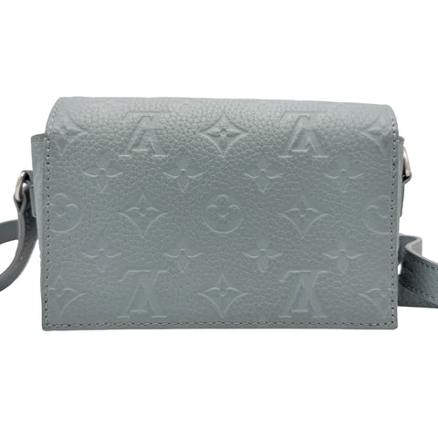 【Usado】 LOUIS VUITTON Louis Vuitton STEAMER WEARABLE WALLET Bolso de hombro con monedero wearable Steamer, chip IC, MISTY LAKE, monograma Taurillon, usado, bolso