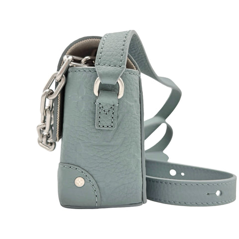 【Usado】 LOUIS VUITTON Louis Vuitton STEAMER WEARABLE WALLET Bolso de hombro con monedero wearable Steamer, chip IC, MISTY LAKE, monograma Taurillon, usado, bolso