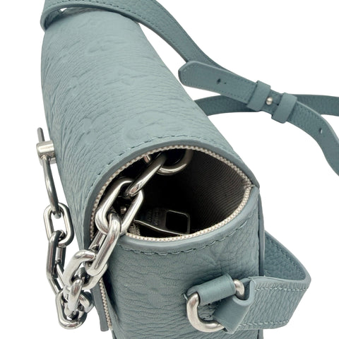 【Usado】 LOUIS VUITTON Louis Vuitton STEAMER WEARABLE WALLET Bolso de hombro con monedero wearable Steamer, chip IC, MISTY LAKE, monograma Taurillon, usado, bolso