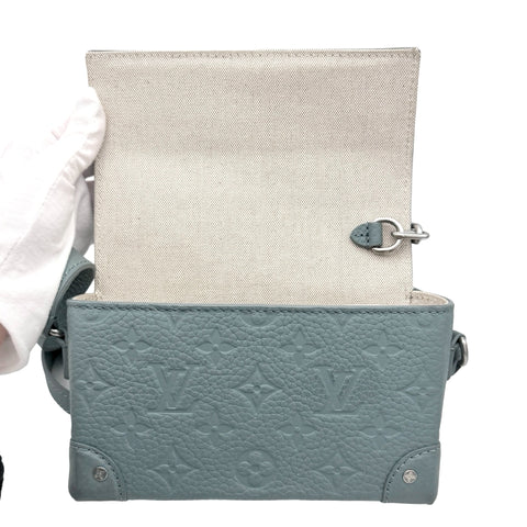 【Usado】 LOUIS VUITTON Louis Vuitton STEAMER WEARABLE WALLET Bolso de hombro con monedero wearable Steamer, chip IC, MISTY LAKE, monograma Taurillon, usado, bolso