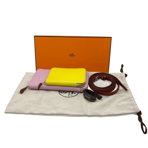 【中古】 Hermes エルメス NOUVEAU TO GO ヌーヴォー・トゥ・ゴー Bandolera Riñonera Sello U (2022) Lima/Malva Silvestre Swift/Epsom Segunda mano Bolsos USADOS