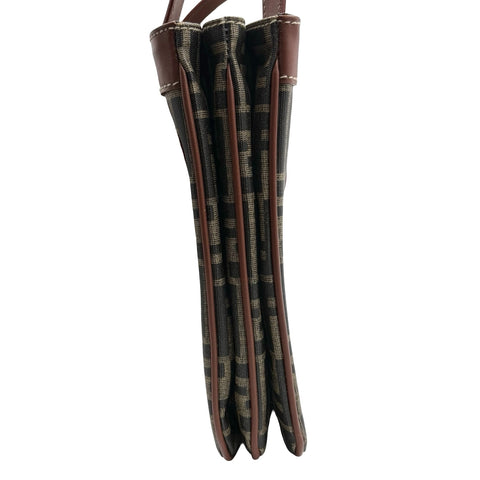 【Used】 FENDI ZUCCA SHOULDERBAG Brown Canvas/Leather Used Bag