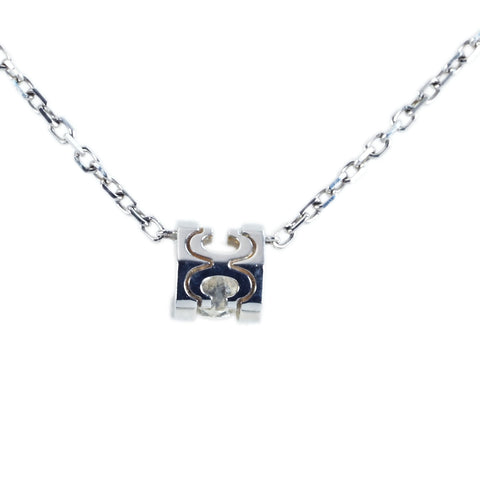 【中古】CARTIER カルティエ K18WG DIAMOND Cドゥカルティエペンダントネックレス 0.20ct F VVS1 EX NONE  2.3g