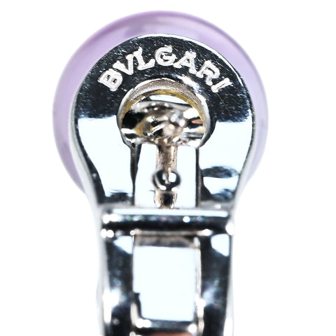 Used BVLGARI K18WG BLUE TOPAZ・AMETHYST EARRINGS Blue Topaz/Amethyst Earrings 19.6g