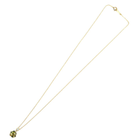 [Used] MIKIMOTO K18YG TOURMALINE DIAMOND NECKLACE Tourmaline/Diamond Pendant Necklace D0.07ct