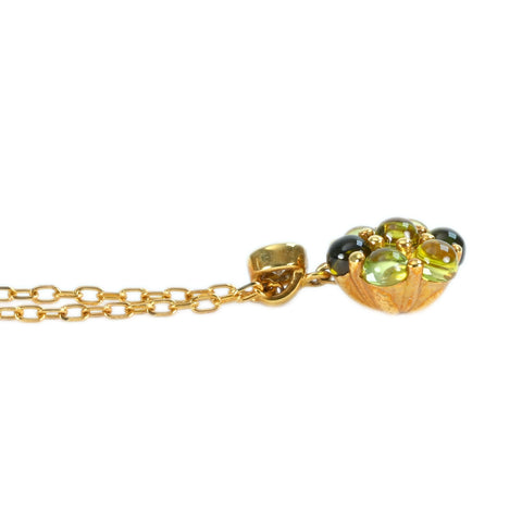 [Used] MIKIMOTO K18YG TOURMALINE DIAMOND NECKLACE Tourmaline/Diamond Pendant Necklace D0.07ct