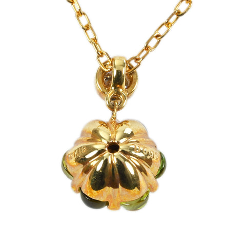 [Used] MIKIMOTO K18YG TOURMALINE DIAMOND NECKLACE Tourmaline/Diamond Pendant Necklace D0.07ct