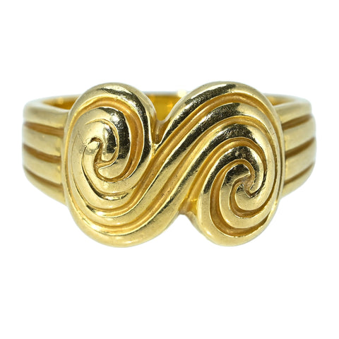 [Pre-owned] T&Co. Tiffany & Co. 18K Yellow Gold TORNADO RING 8.7g Size 13
