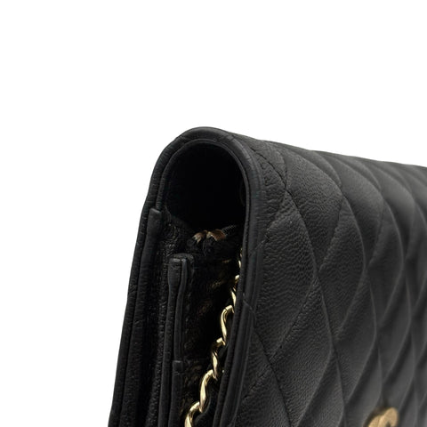 [Used] CHANEL Chain Wallet Random Series (2021~) Black Lambskin Used Bag