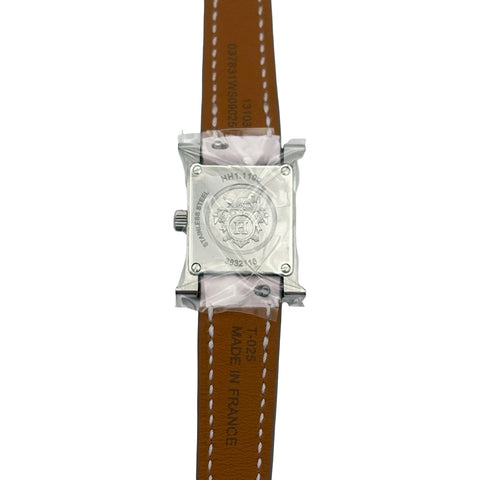 [Brand New] Hermes H WATCH 2025 SS/ALLIGATOR 17 Battery Operated Ladies Watch