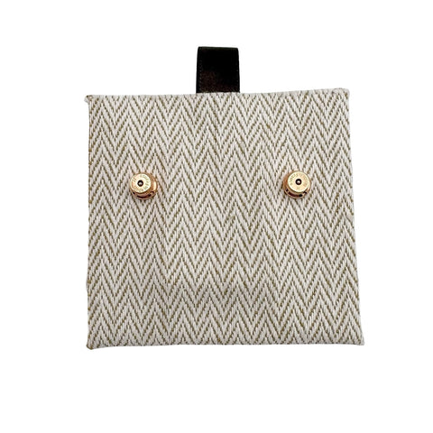 【Brand New】 Hermes Mini Pop H Earrings White/Pink Gold GP Brand New