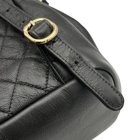 [Mint Condition] CHANEL Duma Coco Mark Backpack IC Chip (2021~) Black Calfskin Used Bag