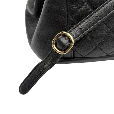 [Mint Condition] CHANEL Duma Coco Mark Backpack IC Chip (2021~) Black Calfskin Used Bag