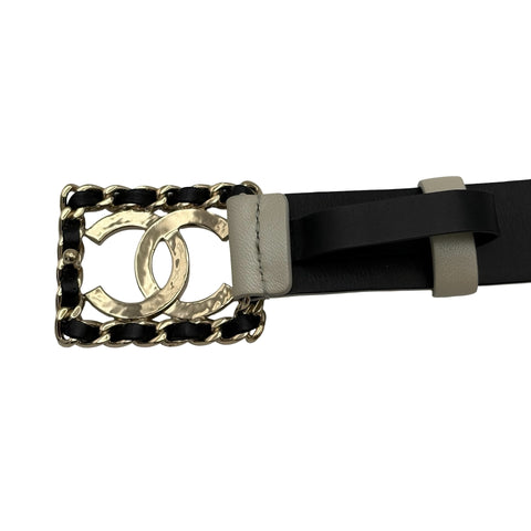 【中古】 CHANEL シャネル BELT ベルト 小物 ゴールド/ベージュホワイト系 中古 GOLD/BEIGEWHITE