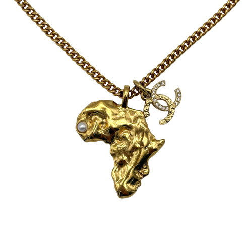 【中古】 CHANEL シャネル AFRICAMAP NECKLACE ネックレス 小物 GP 中古