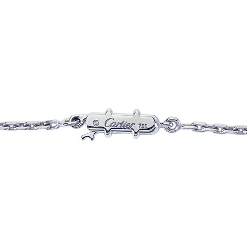 【中古】CARTIER カルティエ K18WG C HEART DIAMOND NECKLACE  Cハートダイヤモンドペンダントネックレス 10.9g 41cm
