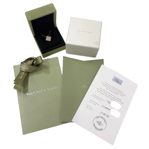 [Used] Van Cleef & Arpels K18PG VINTAGE ALHAMBRA 2025 HOLIDAY COLLECTION NECKLACE Pink Gold Diamond Necklace 2025 Holiday Limited Edition 6.4g 42cm