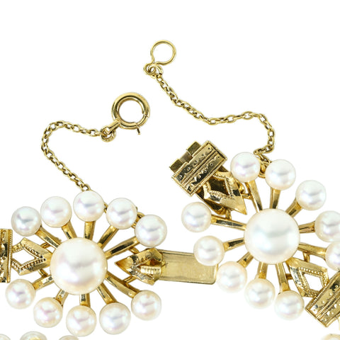 【中古】MIKIMOTO K18YG PEARL NECKLACE ミキモト K18YG パールネックレス 4.0-7.5mm 56g