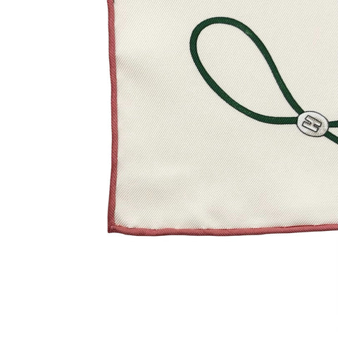 【Brand New】 Hermes Carre 90 "Grand Galop" Scarf SCARF Creme/Cuir/Green 100% Silk Brand New 100%SILK