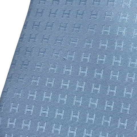 【Unused】 Hermes NECKTIE Blue Ciel 100% Silk Brand New 100%SILK