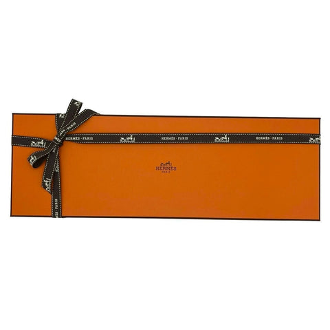 【新品未使用】 Hermes エルメス NECKTIE シルクタイ 7 cm 《マグニファイングH》 ネクタイ ブルー・モワイヤン / 白 シルク100％ 新品未使用 100%SILK