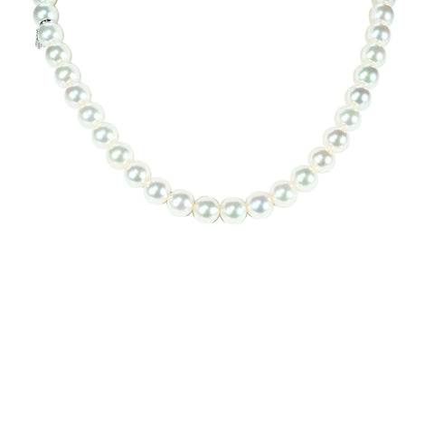 【中古】 MIKIMOTO ミキモト K18WG AKOYA PEARL NECKLACE アコヤパールネックレス 8.5-9.0mm 43cm ONE PRICE