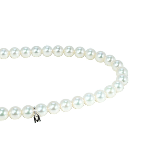 【中古】 MIKIMOTO ミキモト K18WG AKOYA PEARL NECKLACE アコヤパールネックレス 8.5-9.0mm 43cm ONE PRICE