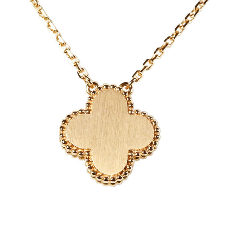 【中古】Van Cleef＆Arpels ヴァンクリーフ＆アーペル K18PG ヴィンテージアルハンブラ ロードナイトネックレス  2021年ホリデー限定  6.1g