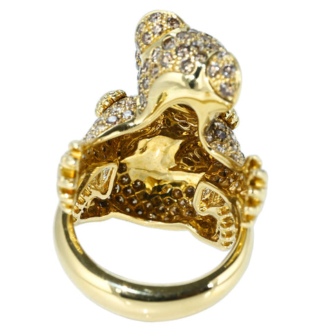 【中古】BOUCHERON ブシュロン K18YG TOPAZ RING インペリアルトパーズリング アニマルコレクション コアラ 25.3g #15