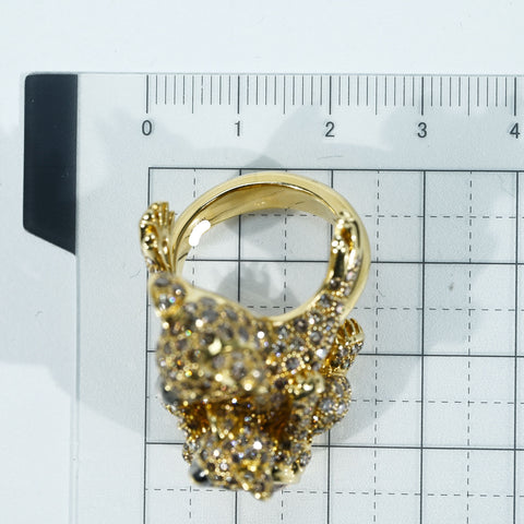 【中古】BOUCHERON ブシュロン K18YG TOPAZ RING インペリアルトパーズリング アニマルコレクション コアラ 25.3g #15