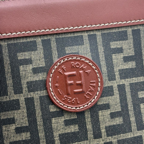 【Used】 FENDI ZUCCA SHOULDERBAG Brown Canvas/Leather Used Bag
