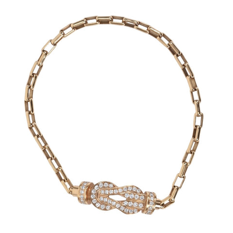 [Pre-owned] FRED K18PG DIAMOND CHANCE INFINIE BRACELET Full Pave Diamond Bracelet 8.2g