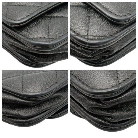 [Used] CHANEL Chain Wallet Random Series (2021~) Black Lambskin Used Bag