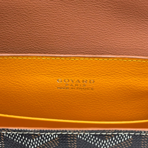 [Pre-owned] GOYARD Saïgon Souple Mini Bag, Black & Natural Goyardine Canvas & Chevroches Calfskin, Shoulder Bag, Pre-owned USED Bag